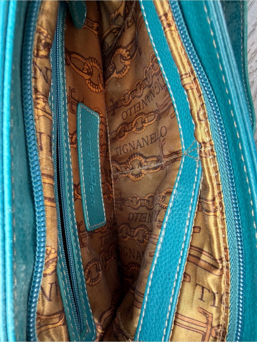 Tignanello Teal  Crossbody  Bag - Picture 4 of 5